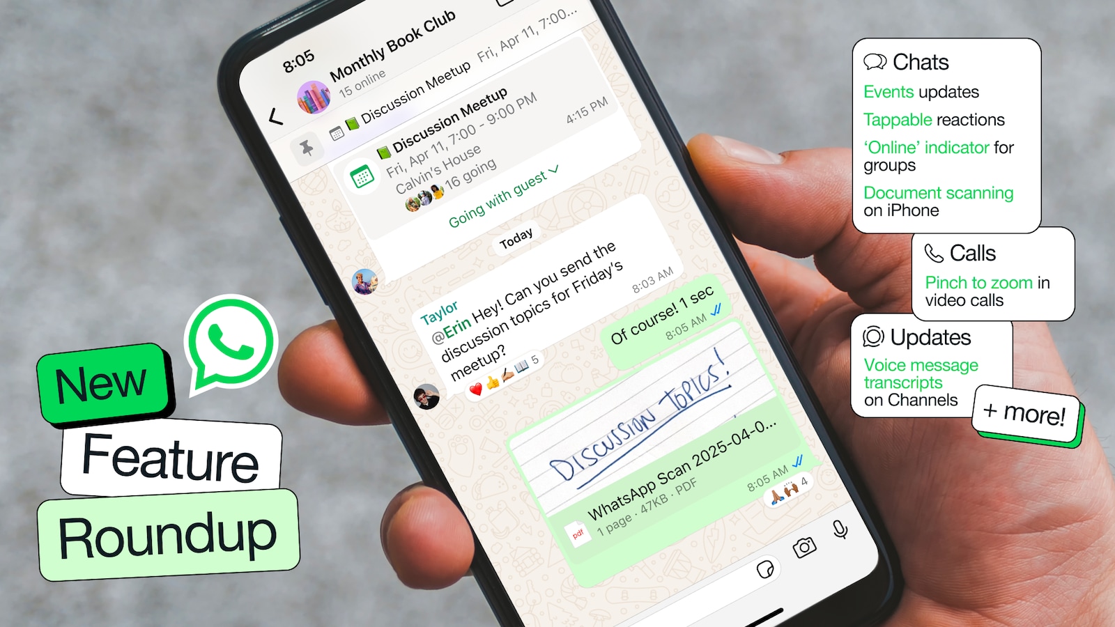 WhatsApp update roundup April 2025: Video notes and voice transcripts for  Channels, 3 other features added this month