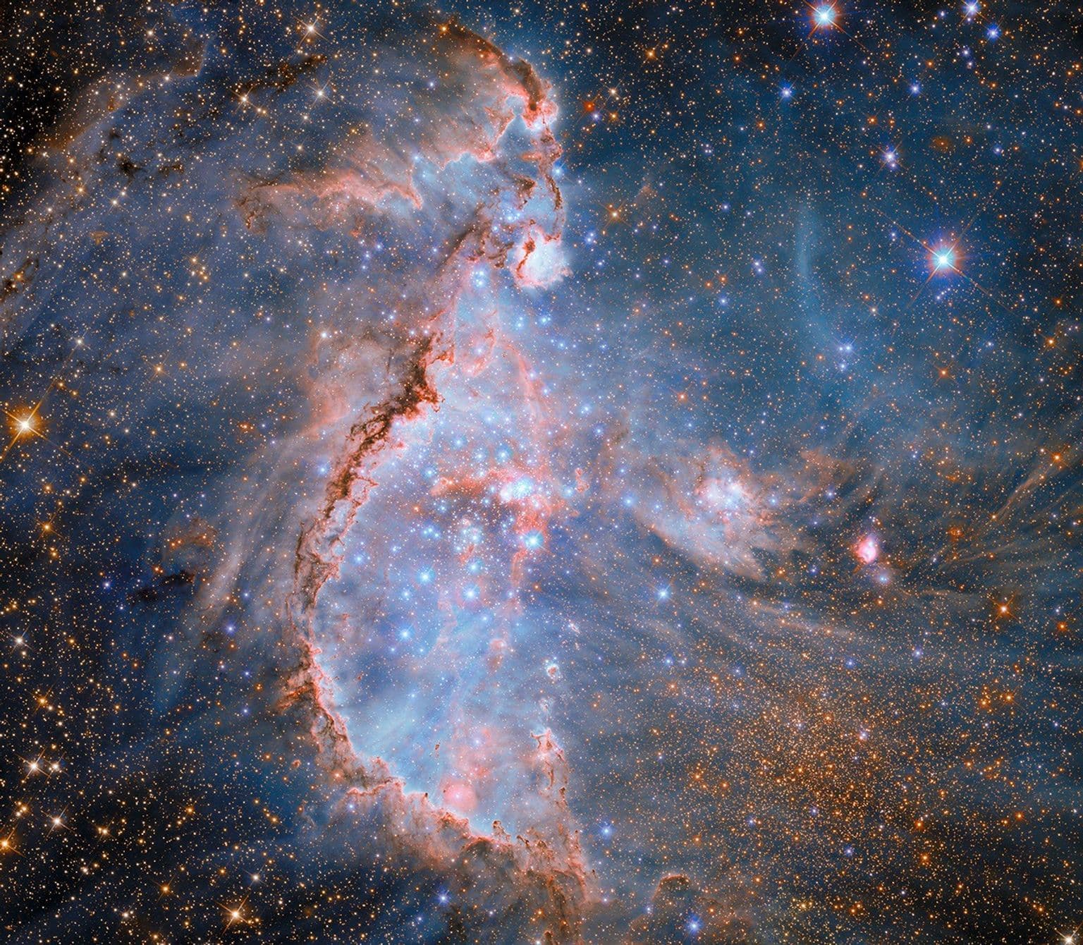 This dazzling NASA/ESA Hubble Space Telescope image features the young star cluster NGC 346. (Image: NASA)