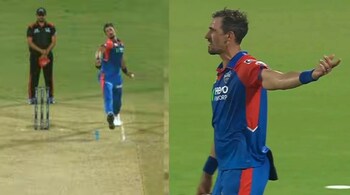 Did Mitchell Starc overstep in the Super Over vs RR? Here's what the rulebook says. (Photo: JioHotstar)