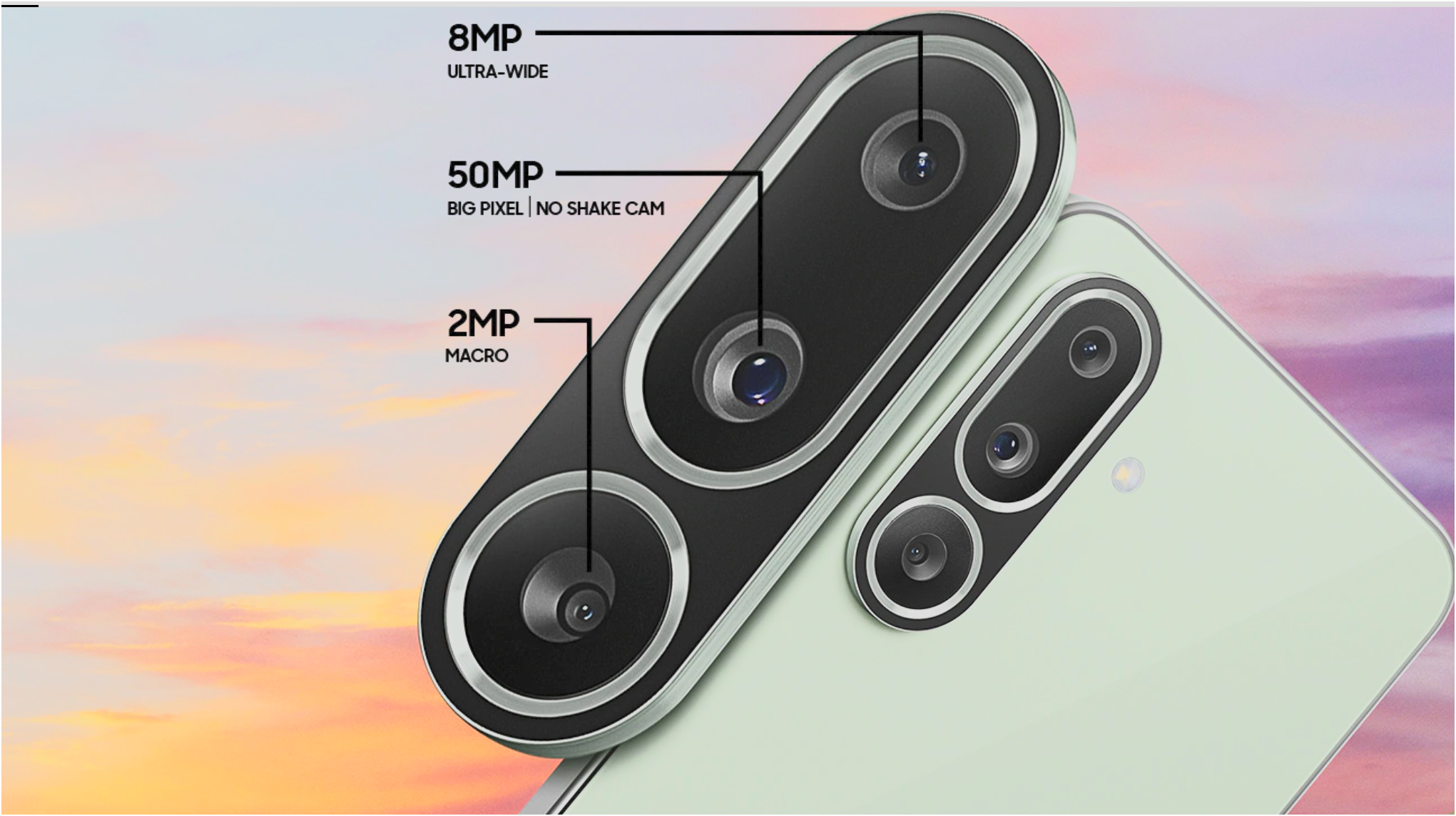 Triple rear camera setup Triple rear camera setup