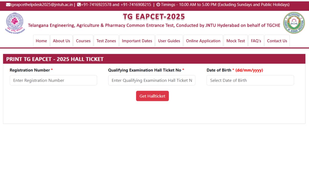 TS EAMCET Hall Ticket 2025 for Agriculture and Pharmacy released @ eapcet.tgche.ac.in; direct link here TS EAMCET Hall Ticket 2025 for Agriculture and Pharmacy released @ eapcet.tgche.ac.in; direct link here