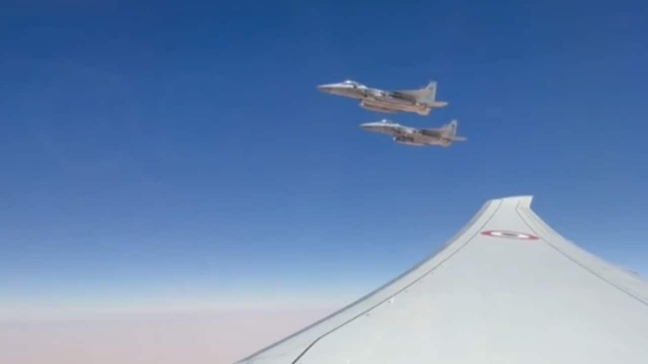 Wings of welcome: Saudi fighter jets escort PM Modi’s plane in grand gesture | WATCH