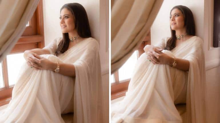 Kajol in white saree (Images: @kajol/Instagram)