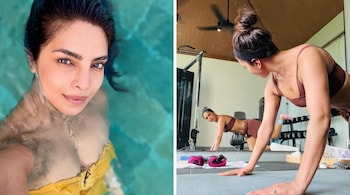 Swimming seems to be one of Priyanka chopra's favourite ways to relax (Images: @priyankachopra/Instagram)