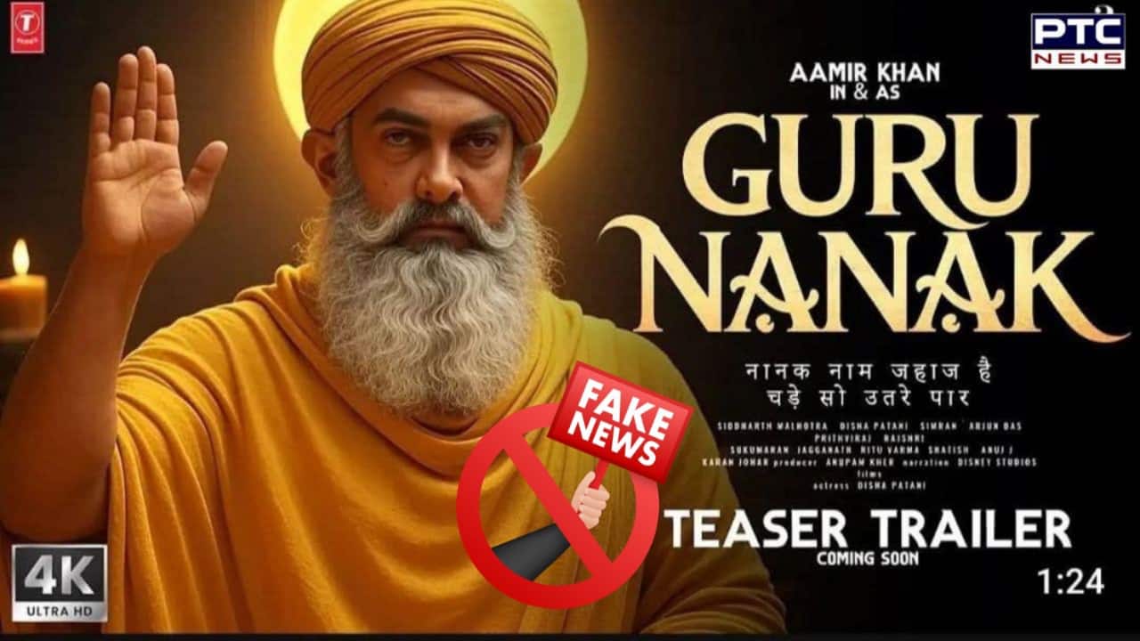 Aamir Khan fake AI generated poster on Guru Nanak