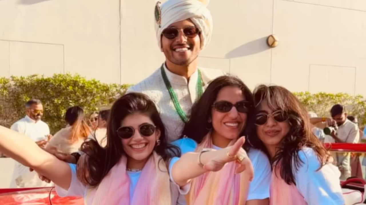 Sanjana Sanghi shares fun photos from her best friend's wedding, writes, "Celebrating him and our cutest Pals"
