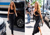 Blake Lively picks 3D pencil skirt from Rahul Mishra's couture collection for movie promotions