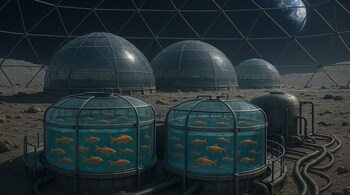 Lunar Aquaculture (Image: AI)