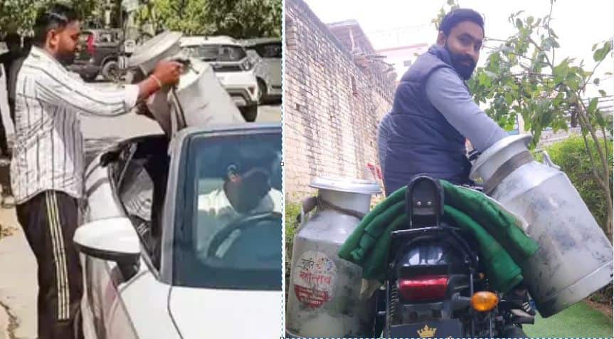 Faridabad ex-banker turns milkman, delivers in style with convertible Audi and Harley
