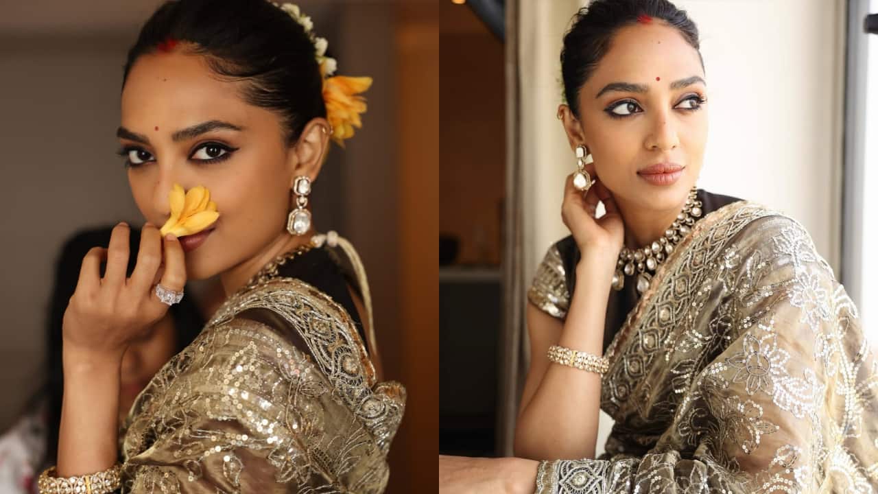 Sobhita Dhulipala shines in Rs 3.95 Lakh Manish Malhotra saree at WAVES 2025 with hubby Naga Chaitanya