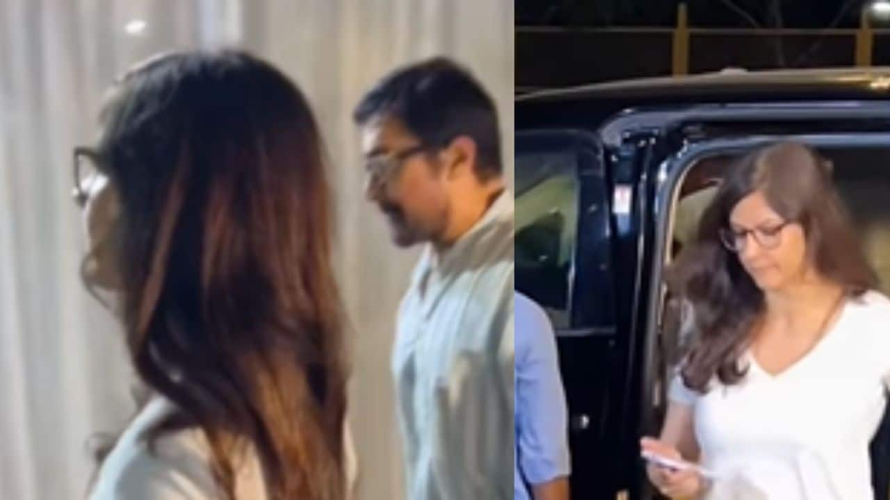 Aamir Khan with his girlfriend Gauri Spratt visit Boney Kapoor's residence after mother's death