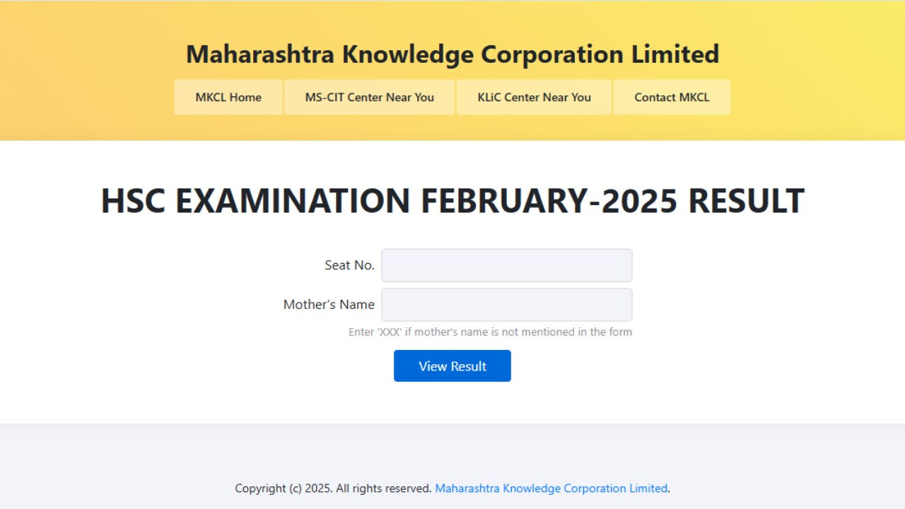 Maharashtra HSC Result 2025 (OUT) Live: MSBSHSE Class 12th Results ...