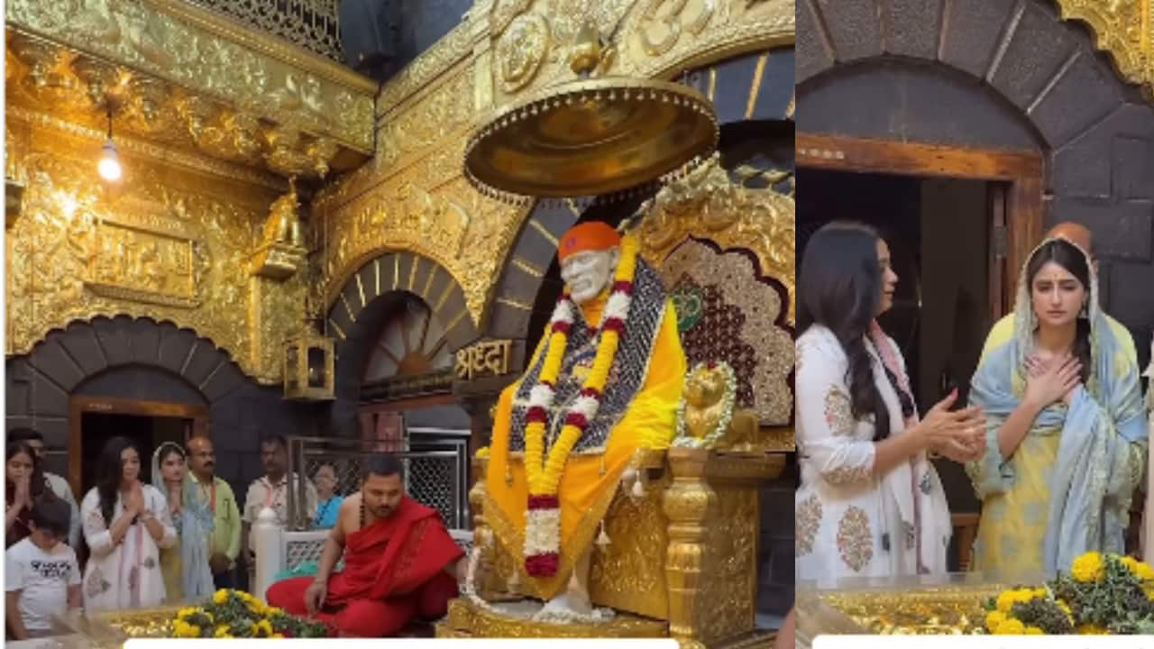 Shweta Tiwari, daughter Palak Tiwari seek blessings at Shirdi Sai Baba shrine