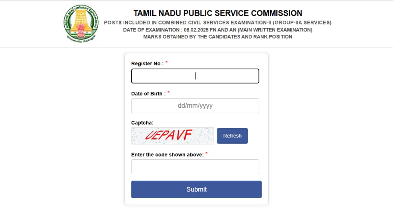 TNPSC Group 2 Mains Exam Result 2025 Announced @ tnpsc.gov.in; Link here