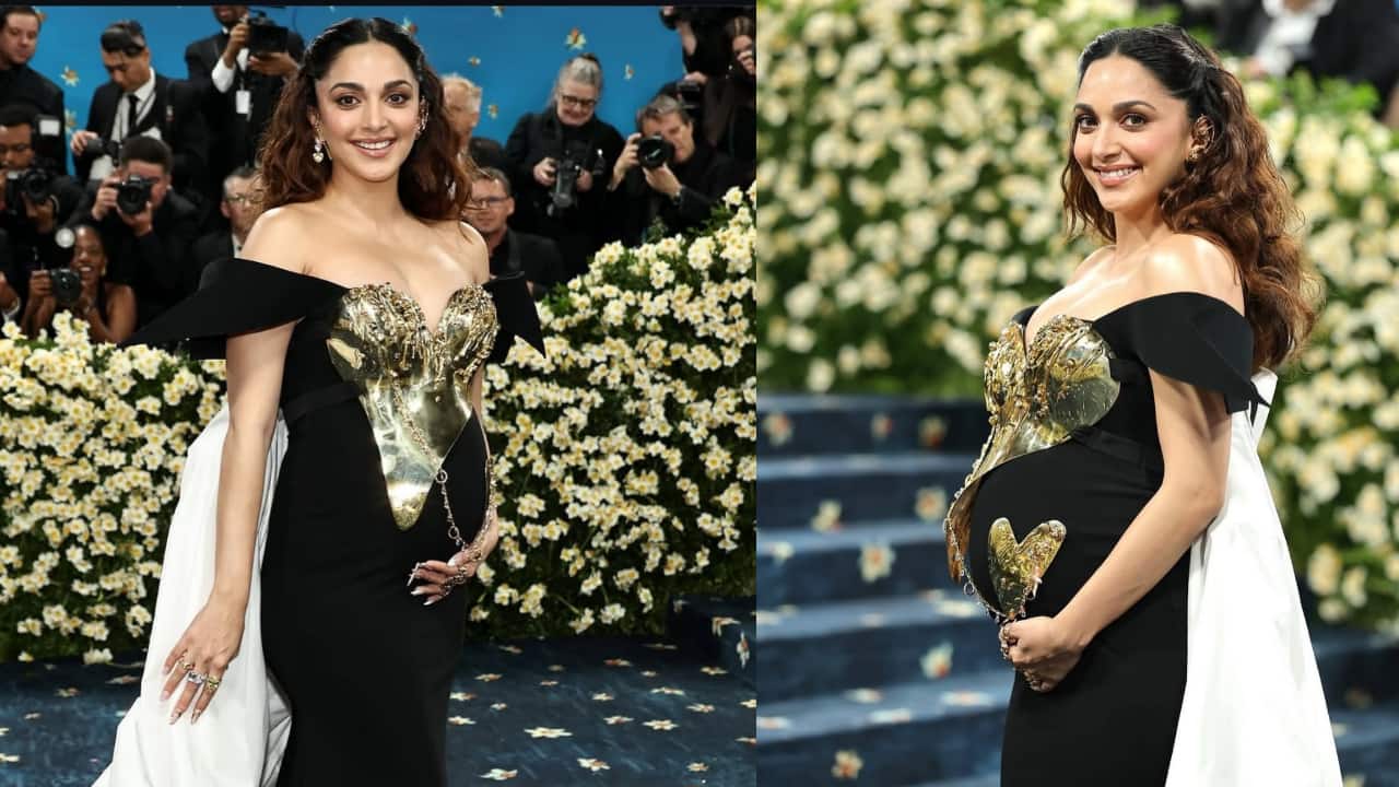 Kiara Advani flaunts baby bump in Gaurav Gupta's black gown on her Met Gala 2025 debut