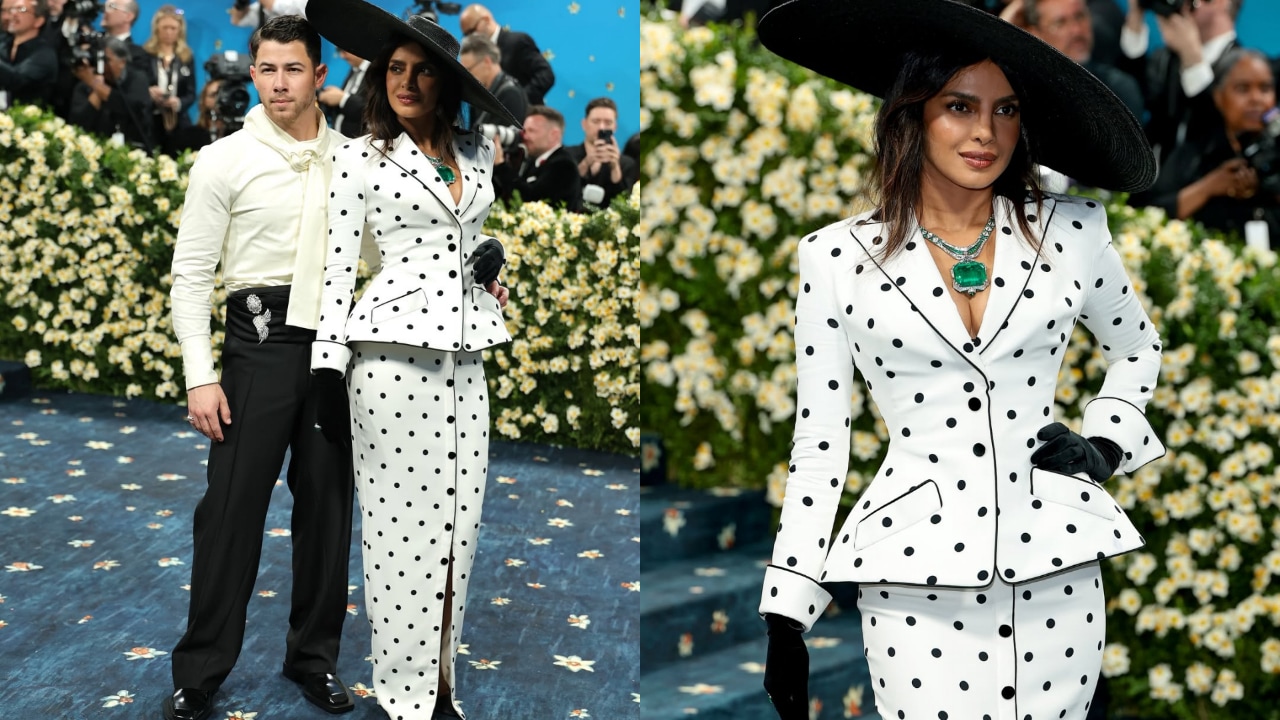 Met Gala 2025: Priyanka Chopra Shines in Polka-Dot Balmain Look with Nick Jonas