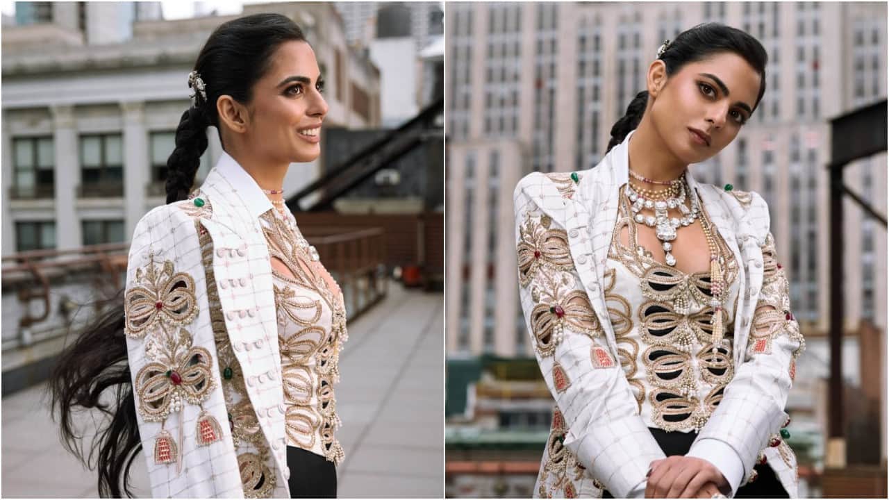 Regal edge: Isha Ambani’s striking Anamika Khanna look at the Met Gala 2025
