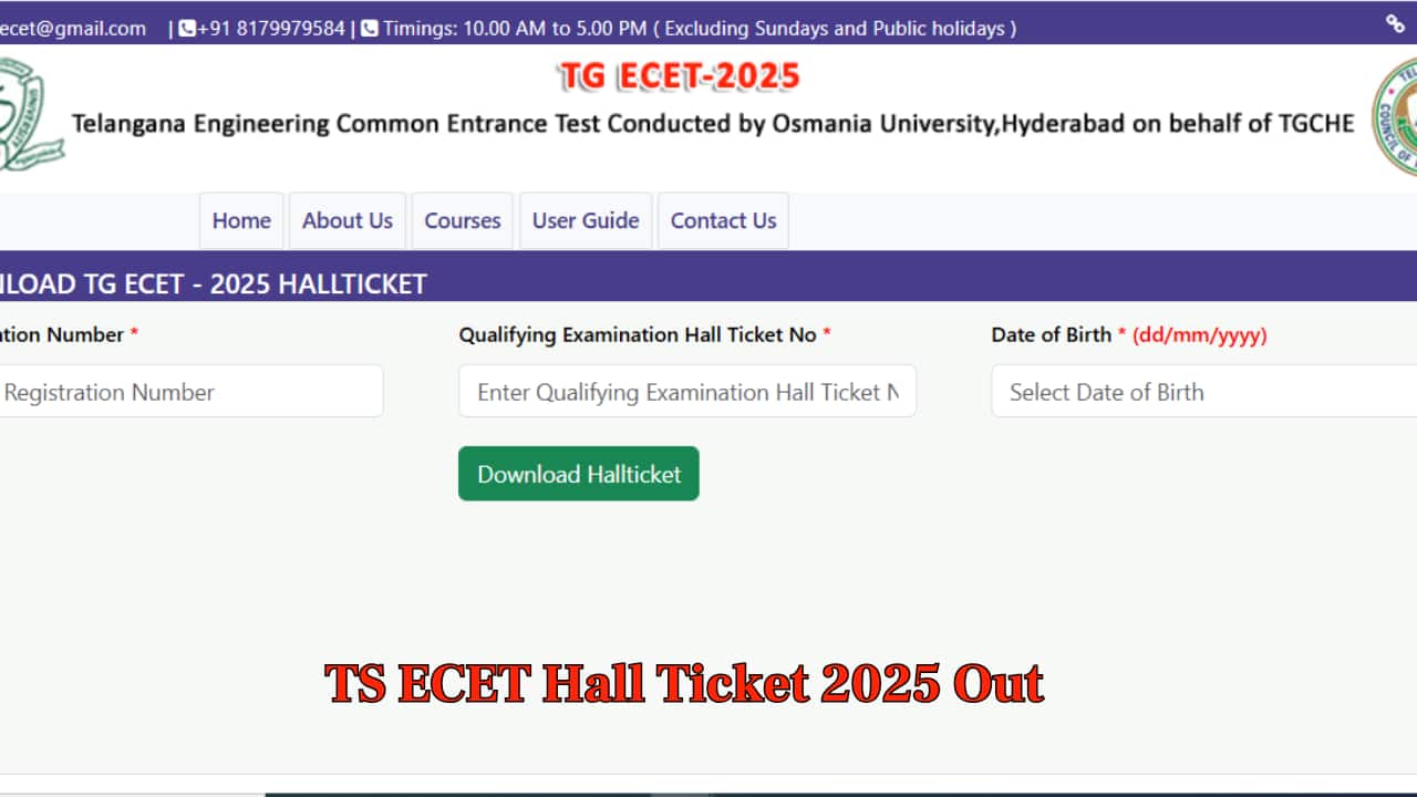 TS ECET Hall Ticket 2025 Released at ecet.tsche.ac.in; direct link here