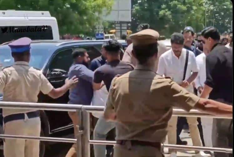 Watch: Tamil superstar Vijay's bodyguard draws gun on elderly fan at Madurai airport