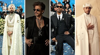 From Diljit Dosanjh to Shah Rukh Khan, A$AP Rocky, Lewis Hamilton and more, the blue carpet was ablaze with a new kind of masculine glamour (Images: @diljitdosanjh, @sabyasachiofficial, @brionyraymondnewyork, @lewishamilton/Instagram)