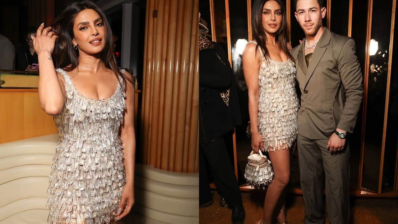 Priyanka Chopra dazzles in diamond studded mini-dress at Met Gala 2025's after party with husband Nick Jonas, watch video