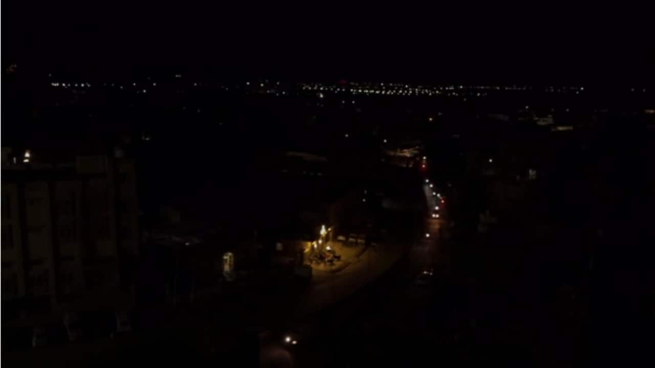 City of Jaisalmer during blackout.