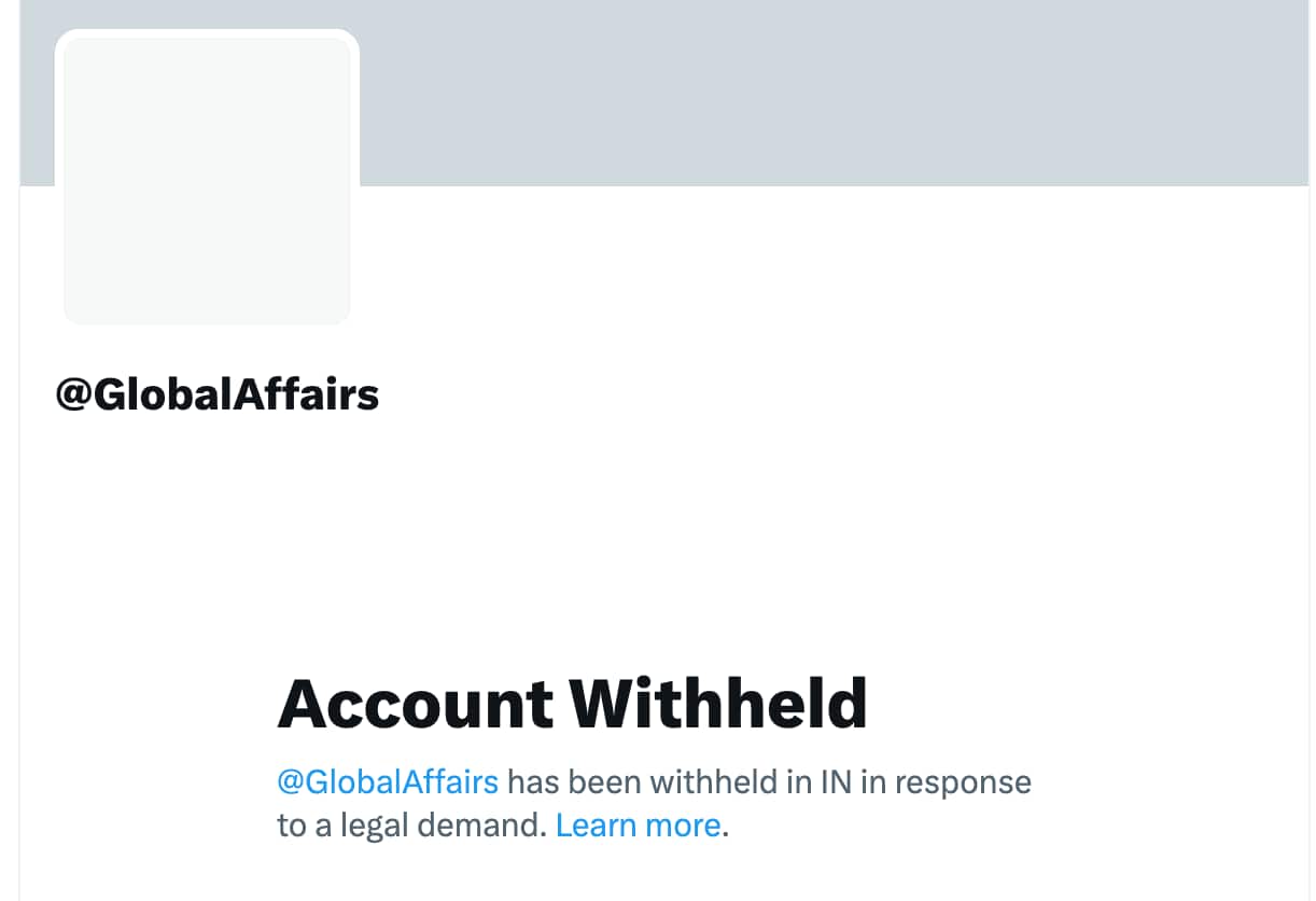 X Global Affairs account withheld in India after government orders blocking of 8,000 accounts
