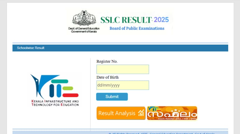 Kerala SSLC Result 2025 (OUT) Live: Kerala Pareeksha Bhavan Class 10th  Results Declared @ results.kite.kerala.gov.in; link here