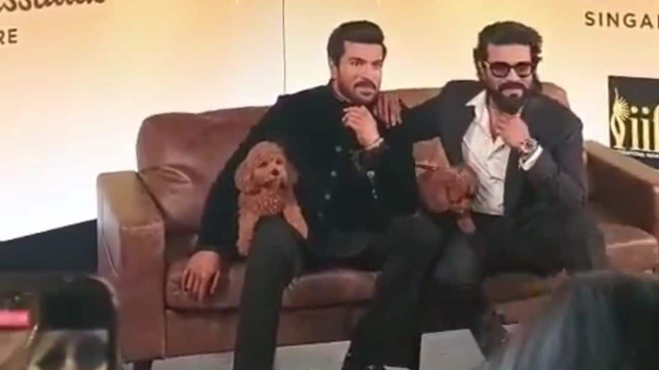 Ram Charan's wax statue along with dog Rhyme officially unveiled at Madame Tussauds Wax Museum in London: Watch video