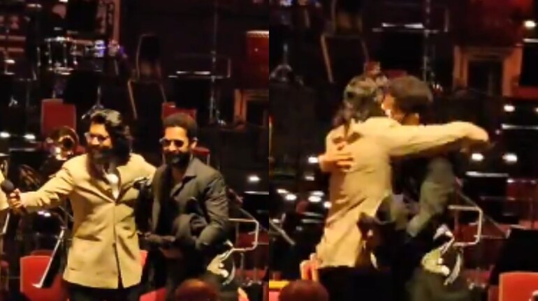 Ram Charan's early birthday wish for JR NTR at RRR event wins hearts, watch video