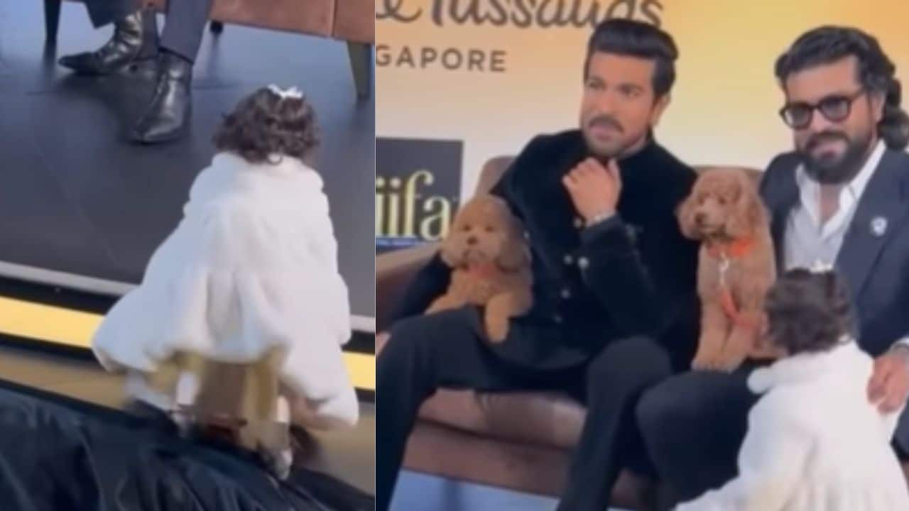 Klin Kaara steals spotlight at Ram Charan’s wax statue reveal, fans say "little angel asking for her turn"