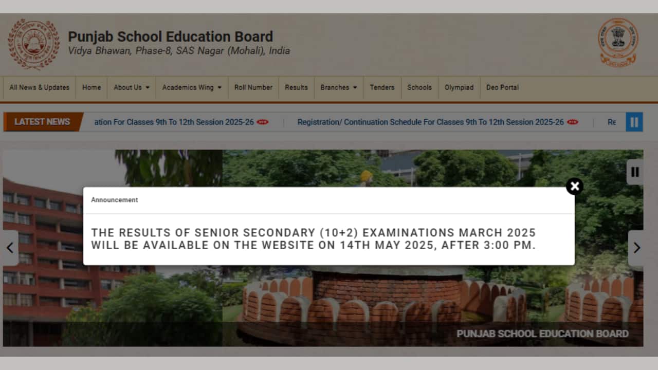 Punjab 12th Result 2025 Date and Time OUT; check details here Punjab 12th Result 2025 Date and Time OUT; check details here