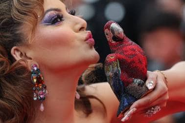 Urvashi Rautela carries Parrot diamond clutch at the Cannes, Image Source: Reuters