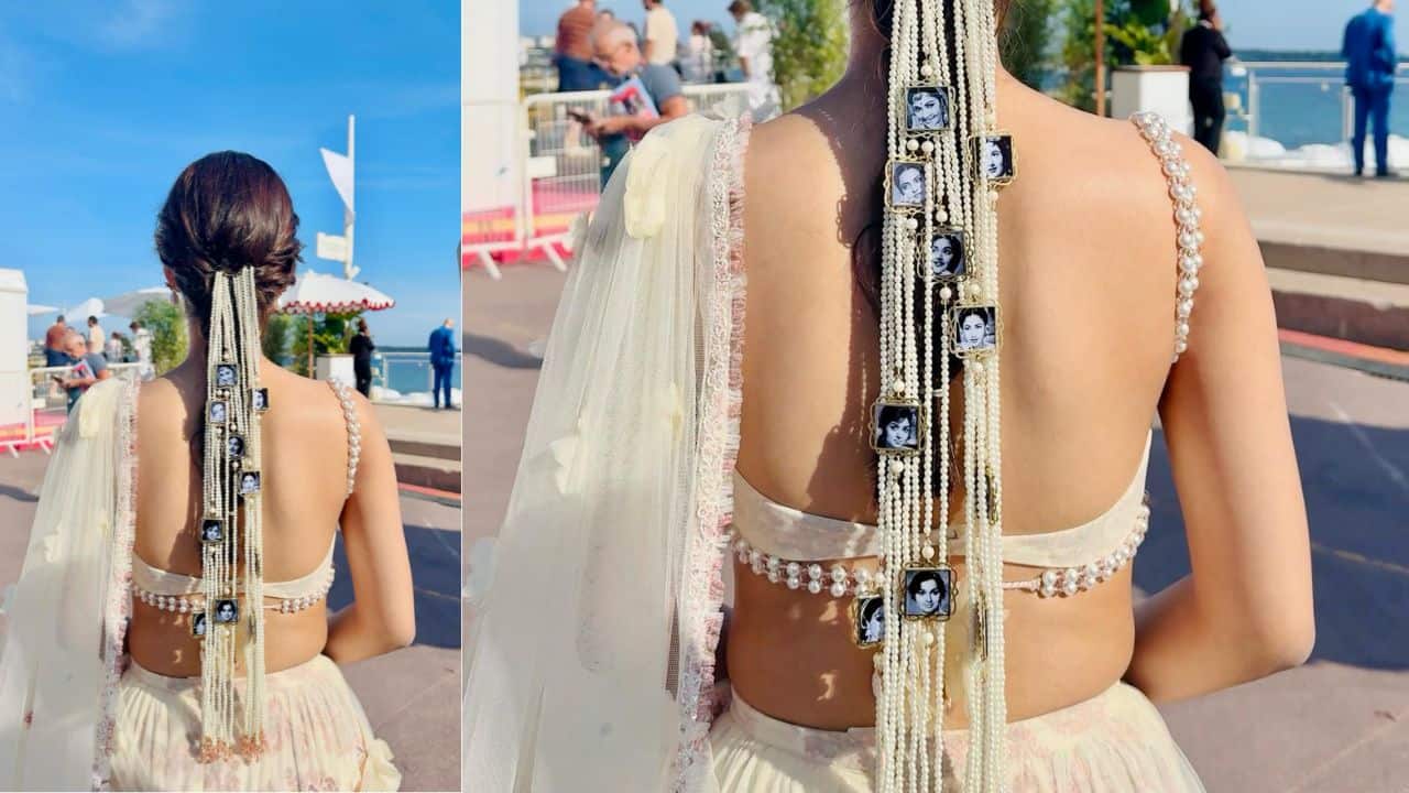 From Madhubala to Sridevi: Nitanshi Goel’s Cannes hairpiece honours Bollywood legends, see here
