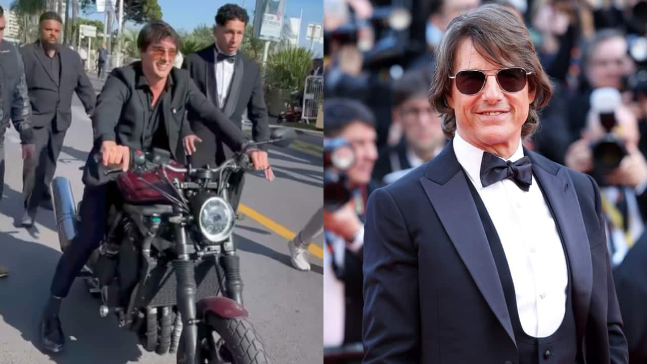 Tom Cruise makes a dramatic entry on a motorcycle at Cannes 2025, watch video