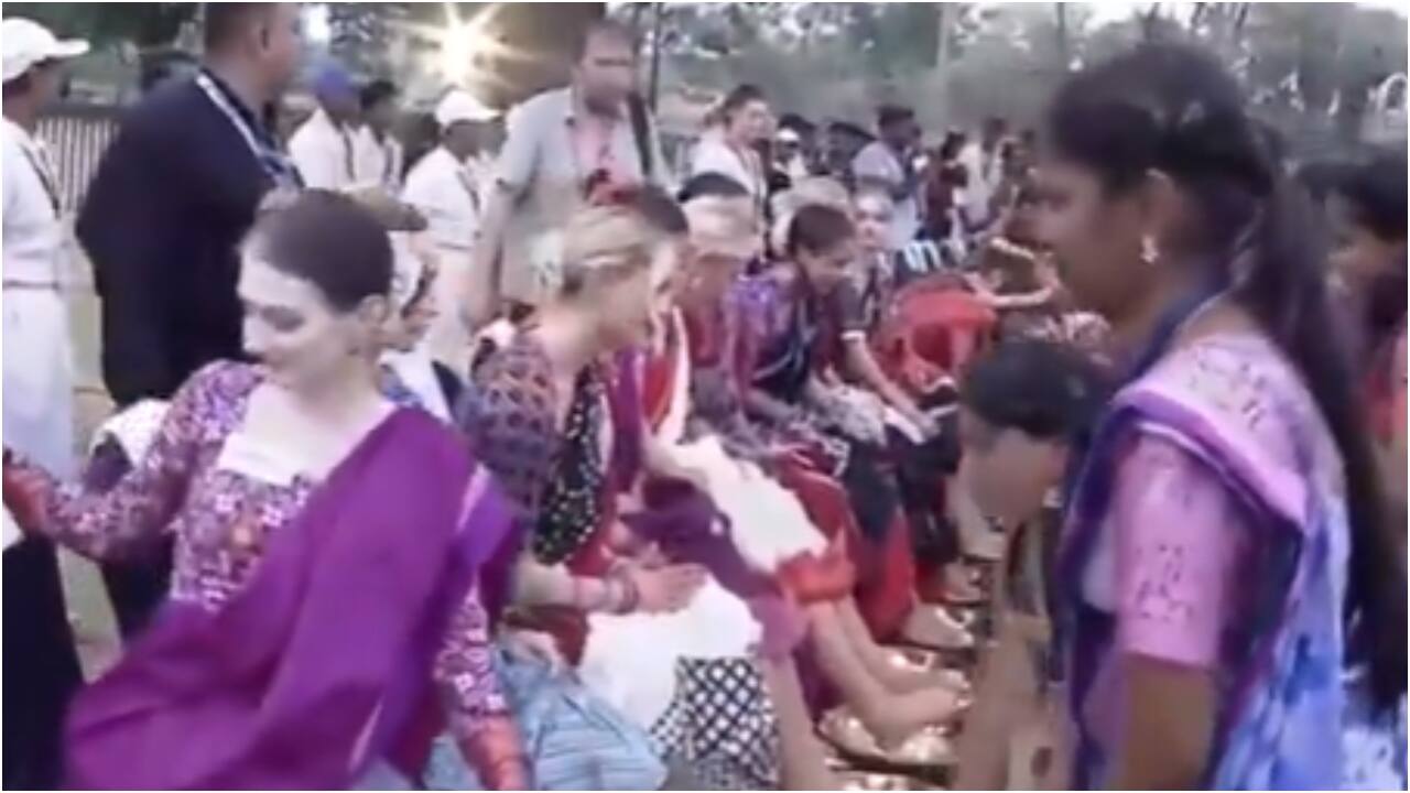'Disgusting and racist': Outrage erupts over Telangana women washing Miss World contestants’ feet. Video