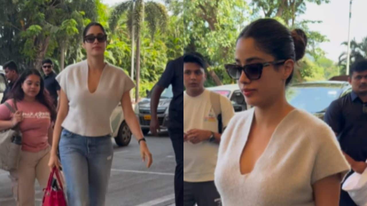 Janhvi Kapoor spotted in chic airport look as she heads for Cannes 2025 red carpet debut, watch video
