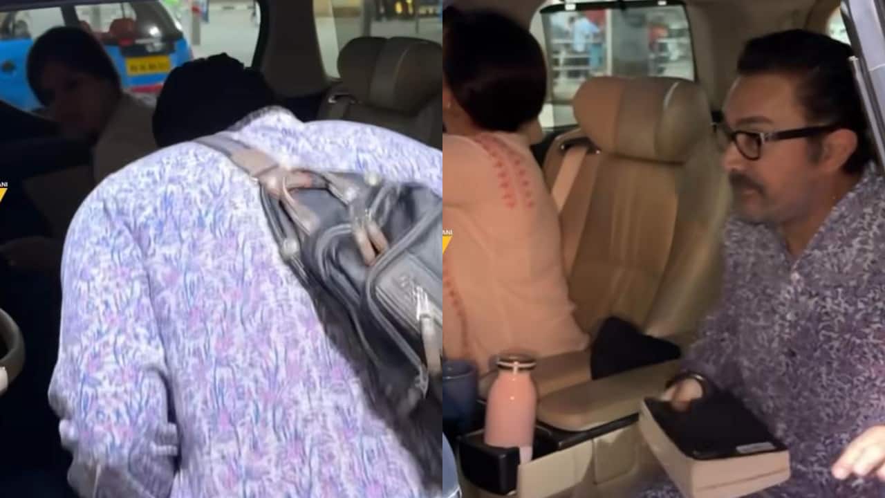 Watch: Aamir Khan's partner Gauri Spratt waits at Mumbai airport to welcome him