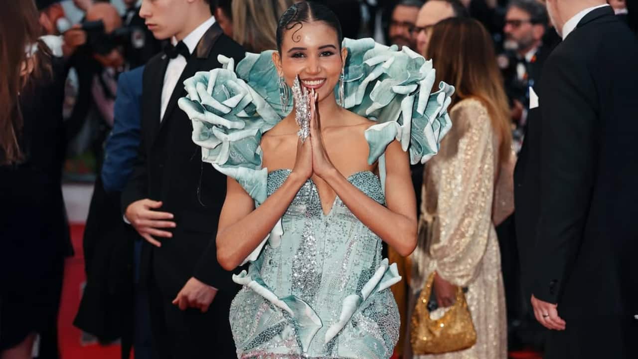 Nancy Tyagi returns to Cannes Film Festival in self-designed floral gown, see pics