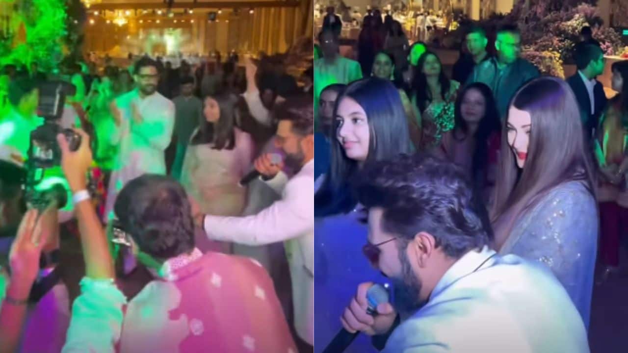 Aishwarya Rai and Abhishek Bachchan groove on Kajra Re with daughter Aaradhya at a wedding, singer Rahul Vaidya shares video