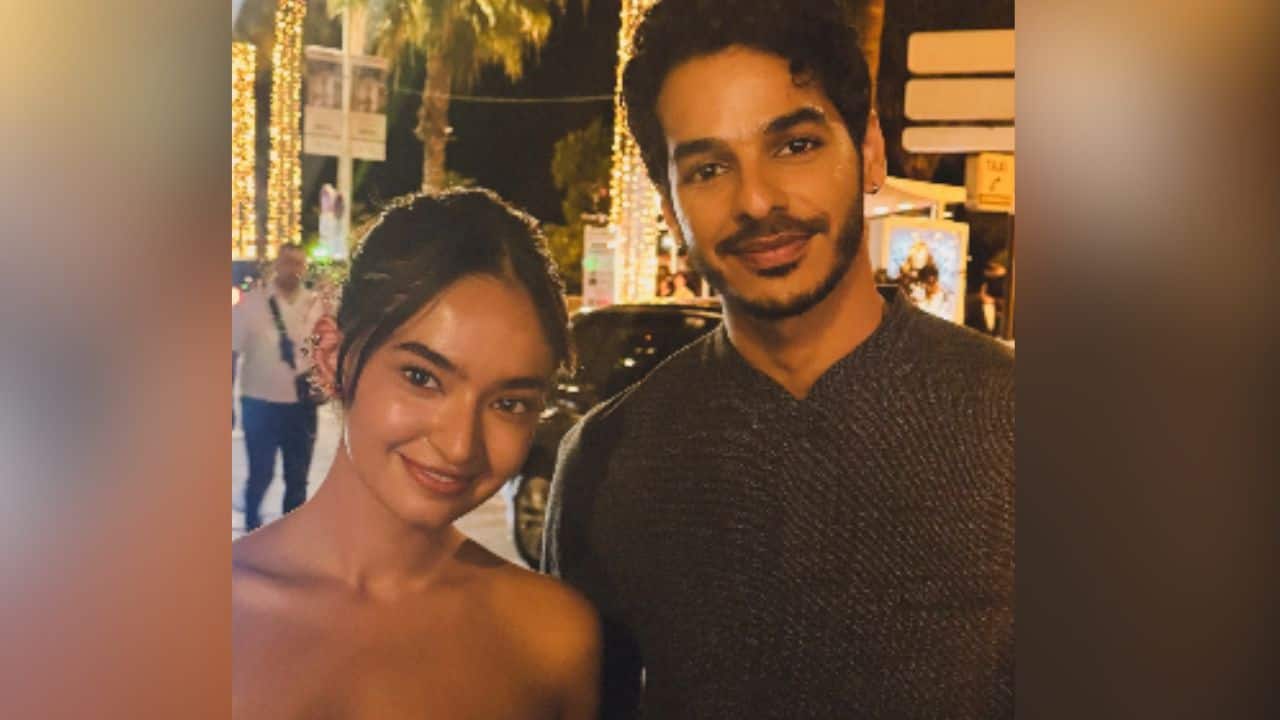 Anushka Sen shares pic with Ishaan Khatter at Cannes 2025, writes 'Manifested and actually met him'