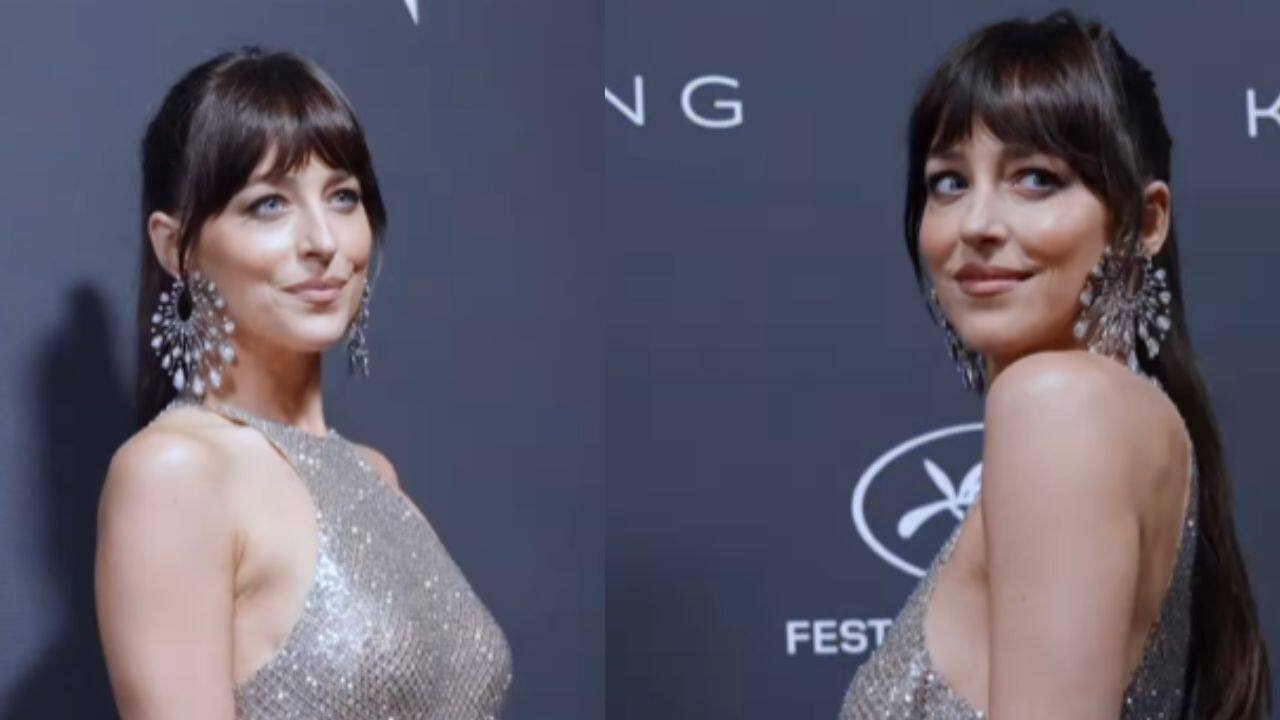 Dakota Johnson stuns at Cannes 2025 in Rs 47 Lakh diamond earrings and custom Gucci gown