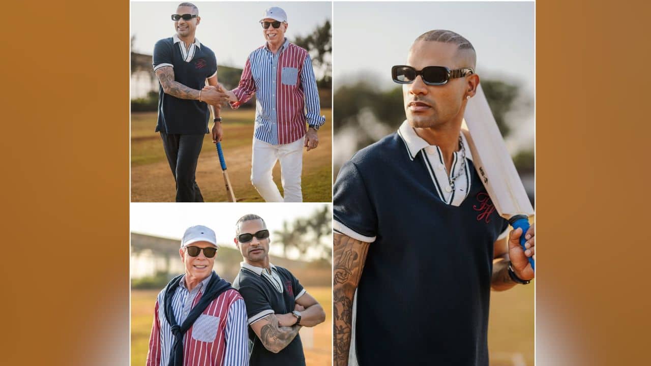 Shikhar Dhawan meets Tommy Hilfiger on cricket field, sparks buzz: Deets inside