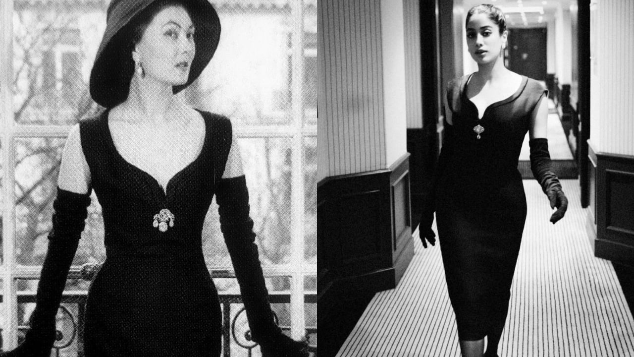 Janhvi Kapoor channels old Hollywood glamour in vintage Christian Dior outfit at Cannes 2025