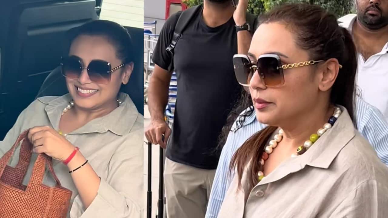 Rani Mukerji stuns in minimalist airport look with LOEWE Tote bag