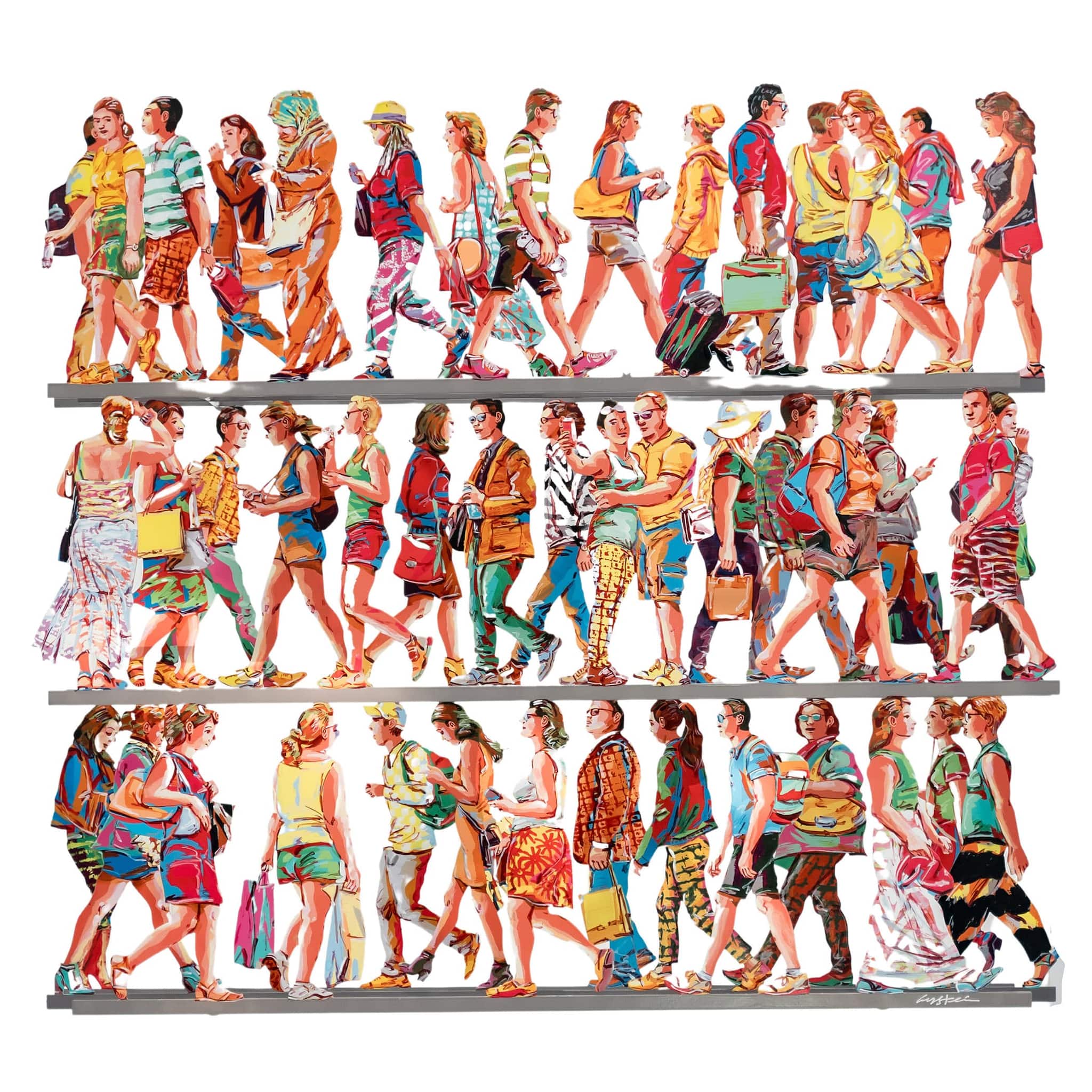 5th Avenue K Original (original 3D metal wall sculpture, 69cm X 77cm) by David Gernstein. Other artists whose works are on show at this exhibition include Ali Akbar Mehta, Shalaka Patil, Maegha S, Leo and Steph, Hitesh Gilder, and Sanuj S.