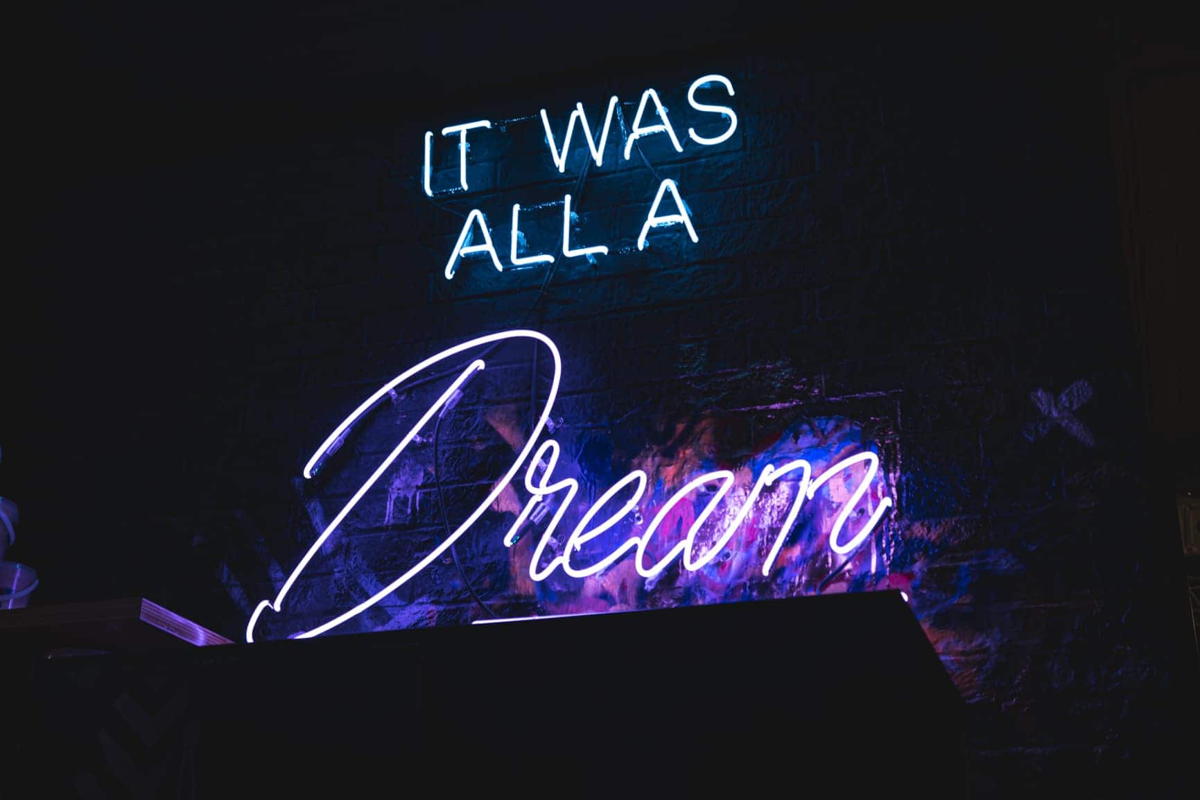 'It was all a dream' (digital photograph, 36&quot; X 24&quot;). Photographer Luv S. Sinha says: &quot;I was exploring Dubai and I always have my camera with me when I'm outside, and it struck me because, in a way, it can be seen as a negative message, which could be taken in a way as something that didn't come true, but I actually see it in a very positive way. It actually starts from a dream, anything that we want to achieve, anything that we look out to do, it all starts with a dream. So for me, it was actually very positive and very motivational. And of course, I love the colours and how the lights and shadows play with each other. So this image was very motivational for me, even though I saw it in a very mundane location.&quot;