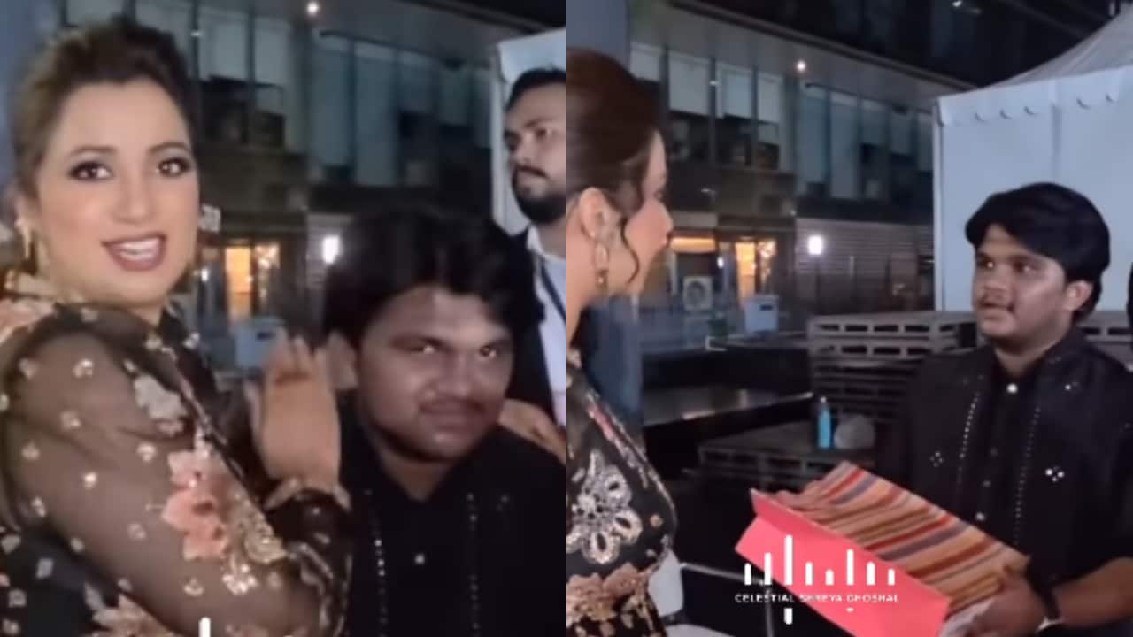 Shreya Ghoshal shares magical duet with Chaitanya Devadhe at Mumbai concert; their backstage moment goes viral