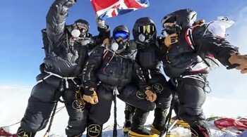 The team flew from London to Kathmandu on May 16 and summited Everest early on May 21.