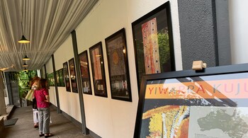 Tribal art: 'Yiwarra Kuju: The Canning Stock Route' is on at Triveni Kala Sangam, Delhi, till 8 June.